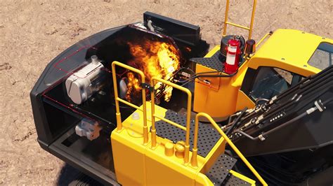 mini excavator fire|fire suppression systems for machinery.